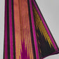 Gold zari stripe detail on dark chocolate brown Kanjivaram silk saree