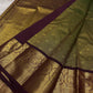 Ponvandu Golden Green pure silk Kanjeevaram saree — lightweight, full drape