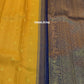 Golden Yellow Handwoven Pure Silk KanchiPattu Saree with Navy Korvai Zari Border