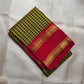 Green Handwoven Pure Silk Kanchipuram Saree with Kanchi Kattam Weave and Rettapet Border