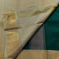 Green Korvai Kanchipuram pure silk saree draped view