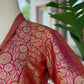 Green Meenakari detail on a pure silk Banarasi brocade blouse, Idam Living