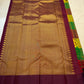 Multicolor Handwoven Pure Silk Kanjivaram Butta Saree with Bomkai Fusion Checks