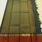 Bottle green vairaoosi Kanchipuram silk saree with gold zari maanga and mayil butta body — Idam Living