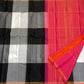 Grey and Black Shot Handwoven Pure Silk Kanchipuram Saree with Orange Paalum Pazhamum Pallu