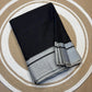 Handwoven Patteda Anchu Cotton Saree from Karnataka with Broad Double Border