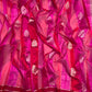 Ruby Silk Pure Silk Chanderi Saree neatly folded with Antique Gold Border