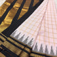 Handwoven lightweight Arani silk saree with traditional zari checks