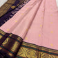 Handwoven Blush Rose Kanchipuram saree full drape — Idam Living