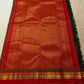 Zari kattam gold check grid with gandaberunda butta on bottle green Kanchipuram silk saree — Idam Living