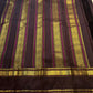 Deep Cocoa Brown Handwoven Pure Silk Kanjipuram Rettapet Saree with Surya Kamalam Gold Zari Buttas