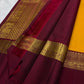 Mustard Yellow pure silk Kanchipuram saree — butta close motif detail
