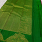 Handwoven raspberry pink Butta Kanchi Pattu silk saree, folded