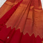 Pillar-Box Red Handwoven Pure Silk Kanchipuram Saree with Butta Gold Zari Motif