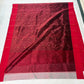 Handwoven maroon Chanderi saree with zari weaving