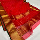 Katan Silk Chanderi saree with broad gold zari border