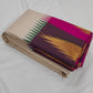 Handwoven Ettukol Kanjeevaram saree, antique gold zari border detail