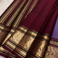 Kathiripoo Purple and Arakku pure silk Kanchipuram Butta saree, view 3