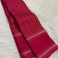 1000 Butta weave detail on the handwoven raspberry pink KanchiPattu silk saree.