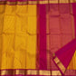 Mustard Gold Handwoven Pure Silk Kancheepuram Saree with Kanchi Kattam Weave