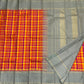 Vibrant Multicolour Handwoven Pure Silk Kanjipuram Saree with Kanchi Kattam Weave