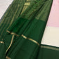 Temple-green border with Rettapet detailing on Kanchipuram silk