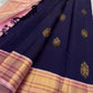 Handwoven Kanjivaram pure silk saree – royal purple grand pallu — Idam Living