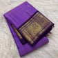 Deep-violet Vanasringaram zari border on Pure Silk saree