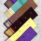Ivory Kanchipuram border with twin Mayil gold-zari motifs