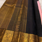Pure Kanchipattu silk saree in kanchana purple with korvai brown border and soft antique zari