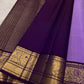 Handwoven lavender purple Kanjeevaram saree, full drape