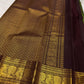 Leaf Green Handwoven Pure Silk Kanjipuram Saree with Deep Maroon Korvai Zari Border