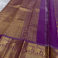 Handwoven lightweight orchid purple silk saree with zari butta weave