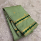 Pastel sage green Kanjeevaram silk saree, full drape