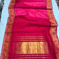 Handwoven pink Chanderi Tissue Pattu Silk saree