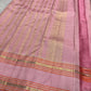 Handwoven Pure Kanjeevaram silk saree, Rose Petal Pink with Rettapet border and Mayil Kamalam buttas — Idam Living