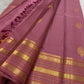 Exclusive Peacocks on Throne zari motif on orchid pink Kanchi Pattu silk