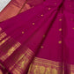 Raspberry Pink Handwoven Pure Silk Kancheepuram Saree with Dark Contrast Korvai Zari Border