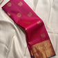 Raspberry pink pure silk Kanchipuram zari kattam saree, view 2
