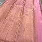 Red Handwoven Pure Silk KanchiPattu Butta Saree with Gandaberunda Gold Zari Motifs and Pink Border