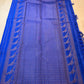 Handwoven royal blue Kanjeevaram silk saree — Vairaoosi zari line detail, Silk Mark certified