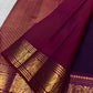 Handwoven royal purple Kanjipuram saree, full drape