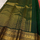 Handwoven rust orange silk saree with gold zari korvai border
