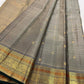 Warm Sand Beige pure silk Kanchipuram saree — vairaoosi neutral tone