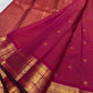 Raspberry Pink pure silk Kanjipuram saree — vairaoosi weave
