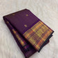 Royal Purple pure silk Kanchipuram saree — vairaoosi, full drape