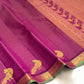 Forest green gold zari border of hot pink Kanjipuram pure silk saree with classical temple motif frieze