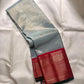 Ice blue tissue pure silk Kanjivaram Korvai saree with red gold zari border