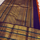 Burnt Rust and Violet Kanchipuram Silk Saree – Elephant Motif Yaanai Border