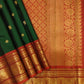 Paaku Brown and Vermillion Red Kanchipuram Silk Saree – Drape View